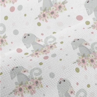 Cat In The Flowers Looking Up Performance Linen