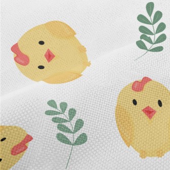 Cute Chicks And Leaves Performance Linen