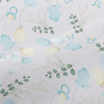 Round Leaves And Baby Decorati Performance Linen