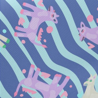 Contemporary Art Abstract Dog Twill