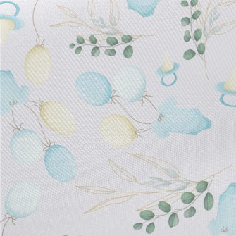 Round Leaves And Baby Decorati Twill