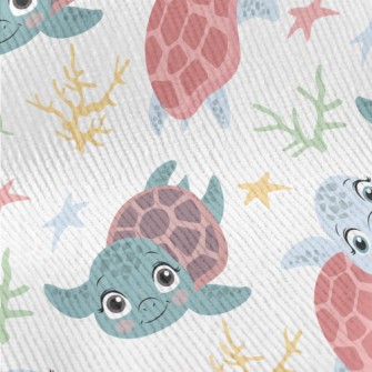 Little Turtle Learns To Swim Standard Corduroy