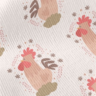 Shiny Hand Drawn Rooster Standard Corduroy