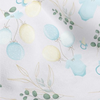 Round Leaves And Baby Decorati Micro Fleece