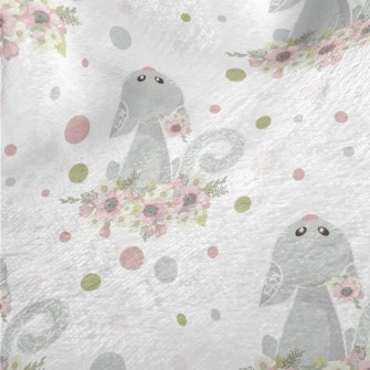 Cat In The Flowers Looking Up Minky