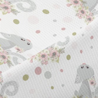 Cat In The Flowers Looking Up Piqué