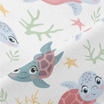 Little Turtle Learns To Swim Piqué