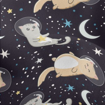Cute Astronaut Cat Lightweight Performance Linen