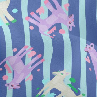 Contemporary Art Abstract Dog Lightweight Performance Linen