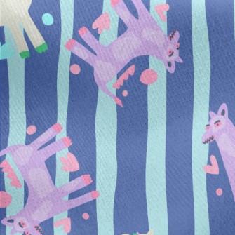 Contemporary Art Abstract Dog Jersey Backed Fleece