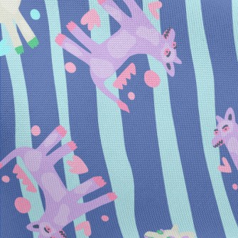 Contemporary Art Abstract Dog Pongee