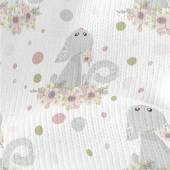 Cat In The Flowers Looking Up Stretch Jersey