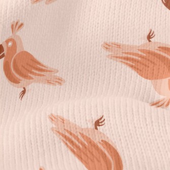 Orange Cute Little Parrot Stretch Jersey