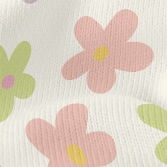 Hand Drawn Colorful Five Petal Stretch Jersey