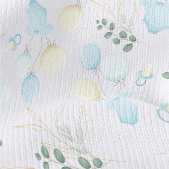 Round Leaves And Baby Decorati Stretch Jersey