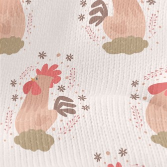 Shiny Hand Drawn Rooster Stretch Jersey