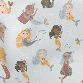 Mermaid Happy Life Lightweight Cotton Poplin
