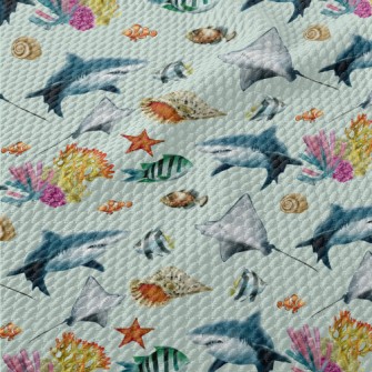 Rare Marine Life Birdseye Piqué