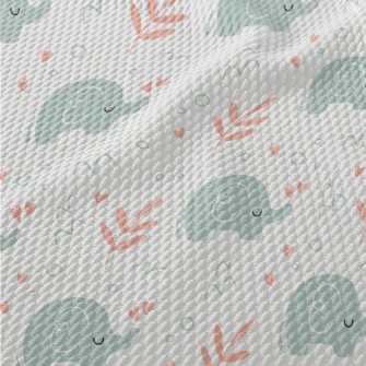 Baby Elephant In Kindergarten Birdseye Piqué