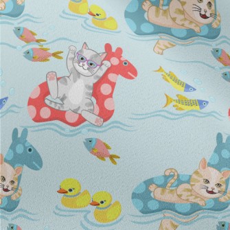 Cat Lying On The Jumping Horse Chiffon