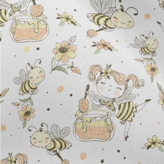 Flower Fairy And Bee Chiffon