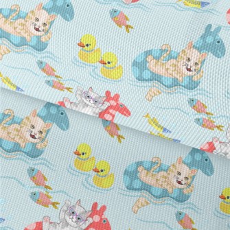 Cat Lying On The Jumping Horse Waterproof Oxford