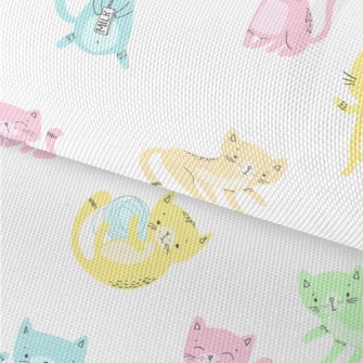 Colorful And Playful Kitten Waterproof Oxford