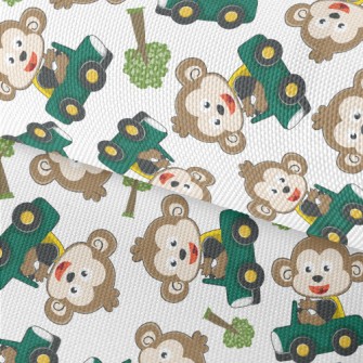 Monkey Driving A Car On The Ro Waterproof Oxford