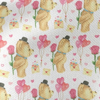 Valentine&#39;s Day Teddy Bear Waterproof Canvas