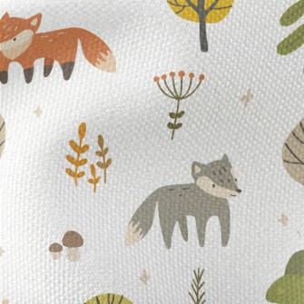 Cute Animals In The Autumn For Waterproof Canvas