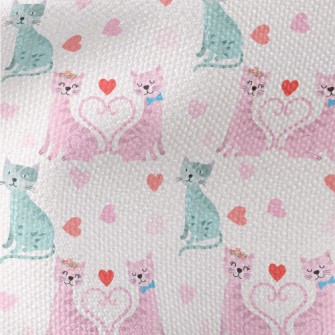 A Pair Of Cats Celebrating Val Waterproof Canvas