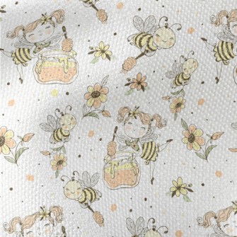 Flower Fairy And Bee Waterproof Canvas