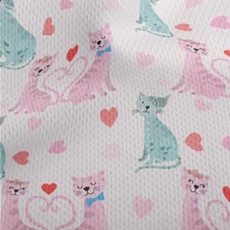 A Pair Of Cats Celebrating Val Athletic Mesh Flat Back