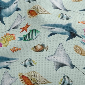 Rare Marine Life Athletic Mesh Flat Back