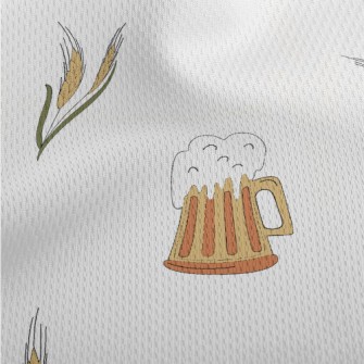 Wheat Beer And Shrimps Athletic Mesh Flat Back