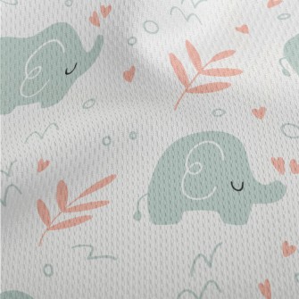 Baby Elephant In Kindergarten Athletic Mesh Flat Back