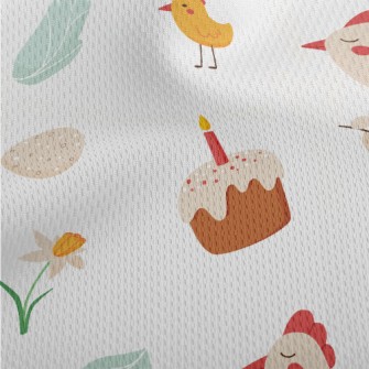 Easter Chicks And Eggs Athletic Mesh Flat Back