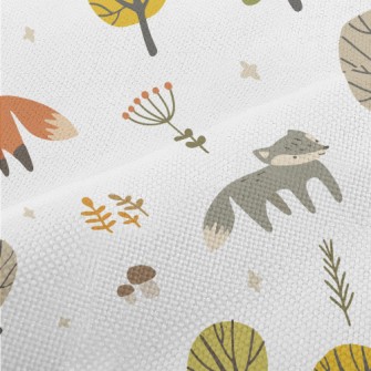Cute Animals In The Autumn For Performance Linen