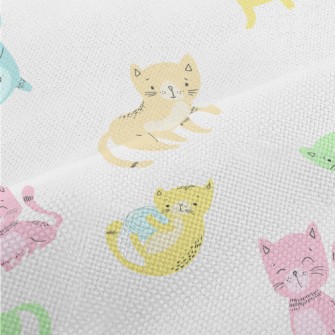Colorful And Playful Kitten Performance Linen