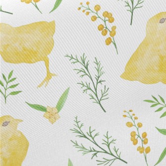 Yellow Bird In The Grass Twill