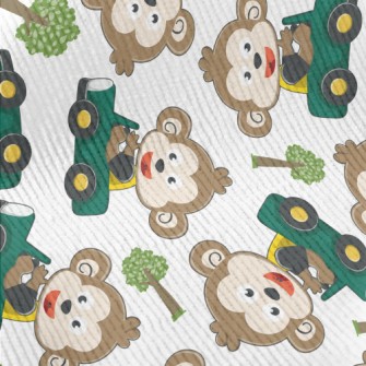 Monkey Driving A Car On The Ro Standard Corduroy
