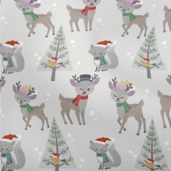 Deer And Wolf Wearing Santa Ha Dobby
