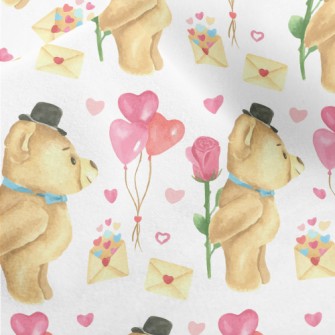 Valentine&#39;s Day Teddy Bear Micro Fleece