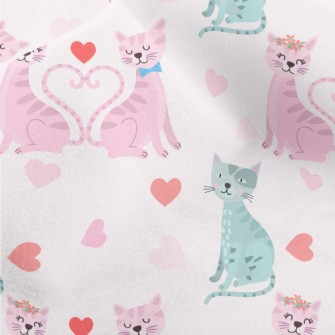 A Pair Of Cats Celebrating Val Micro Fleece