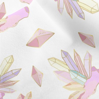 Hand Drawn Crystals And Gemsto Micro Fleece