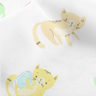 Colorful And Playful Kitten Micro Fleece