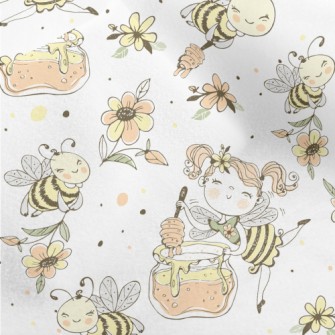 Flower Fairy And Bee Micro Fleece