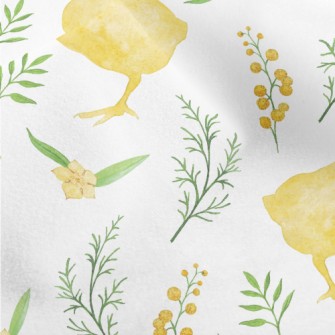 Yellow Bird In The Grass Micro Fleece