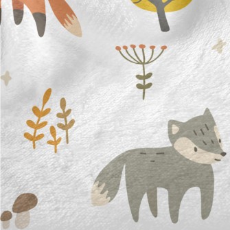 Cute Animals In The Autumn For Minky