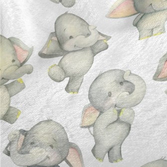 Dancing Baby Elephant Minky